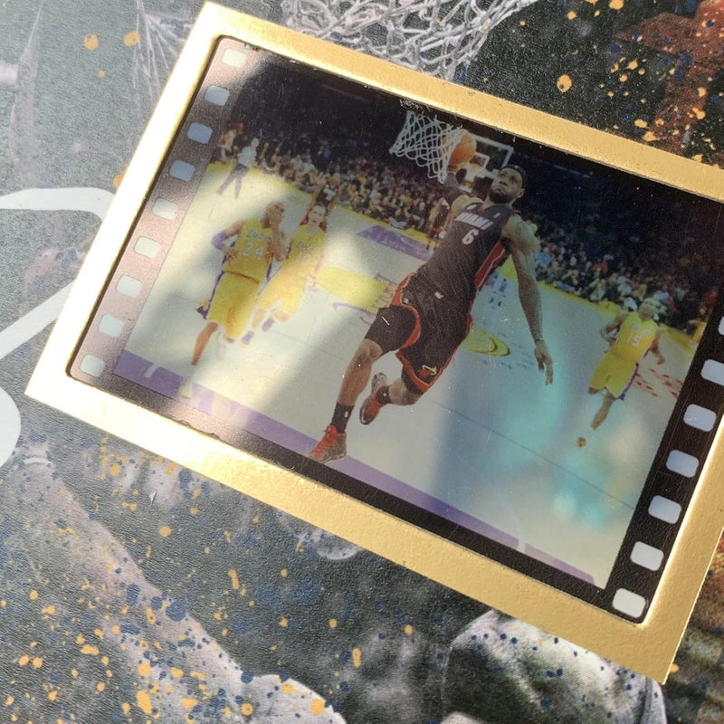 ORIMAMI Signed Black Superstar LeBron James Poster Framed Photo Decor with 1x35mm Film Display,Cool Gifts for Basketball Lover/LeBron James Fans - 8x6 Inches - Image 4